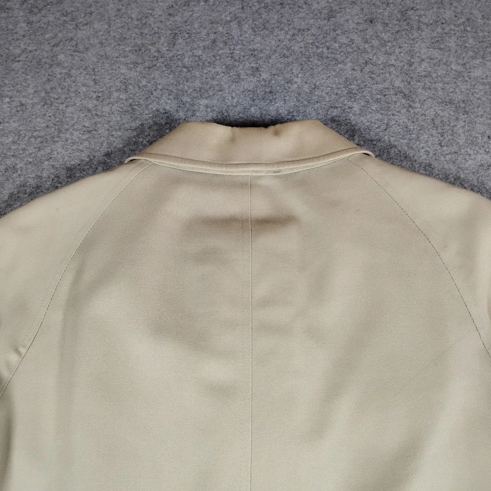 VTG Burberrys England Lane Crawford Beige Trench Coat Wool Liner Womens 6 Petite - Picture 16 of 16